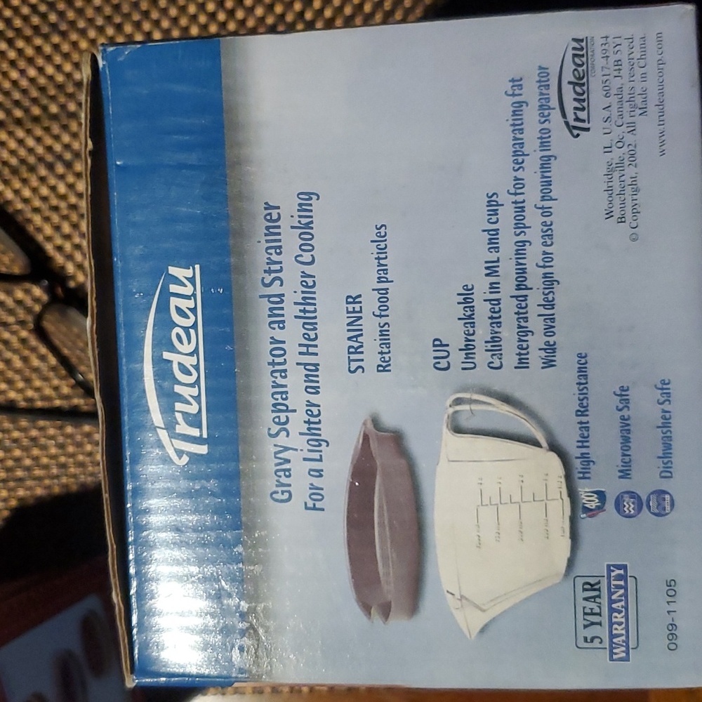 Trudeau Gravy Separator with integrated strainer 4 Cups - BRAND NEW - Picture 8 of 8